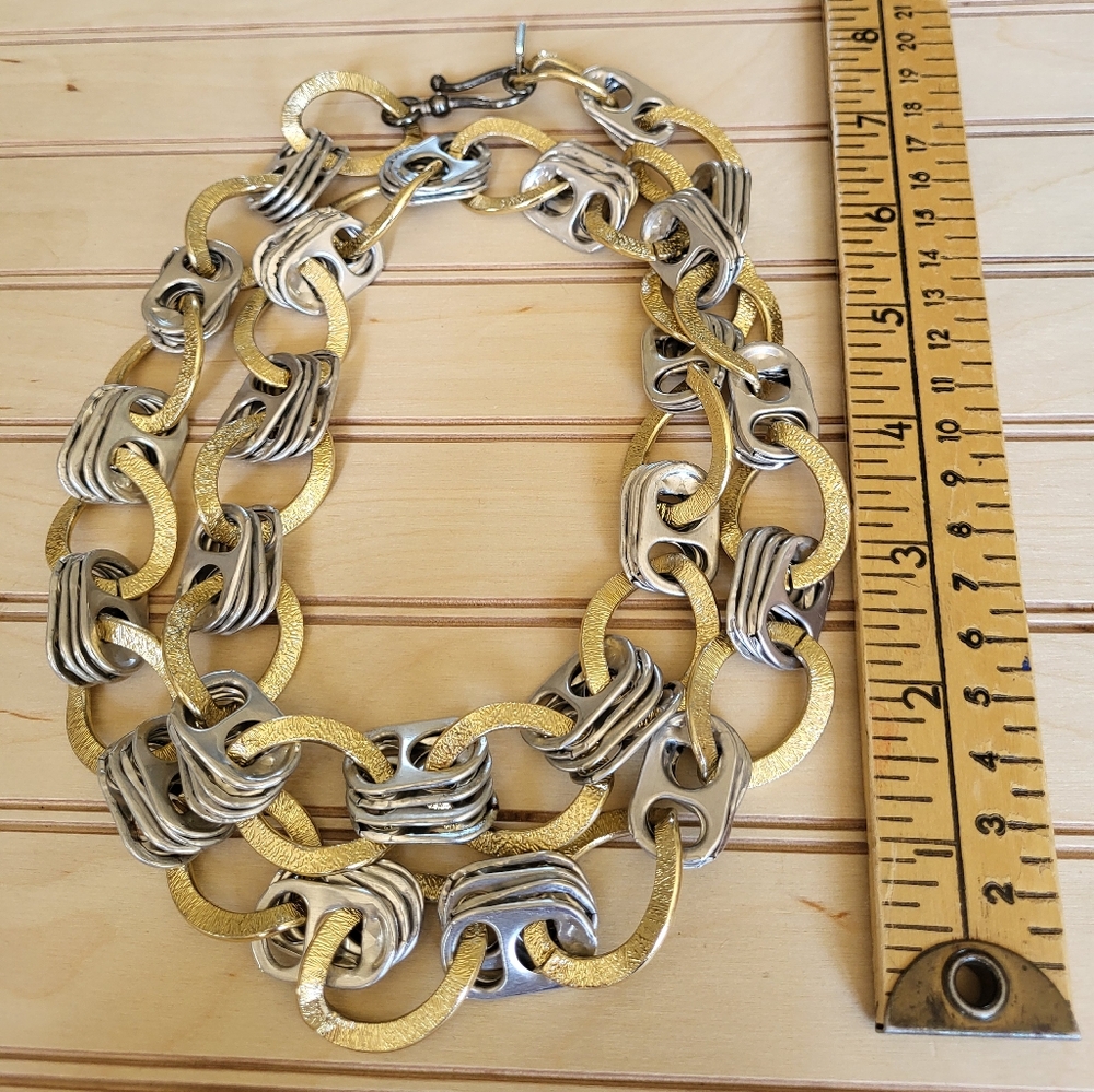 Gold and Silver Chain Necklace